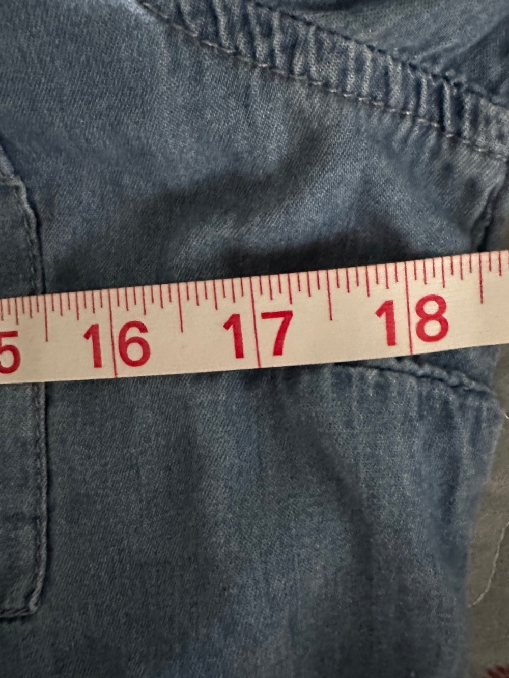Wet Seal Denim Long Sleeve Women's Blue Chambray Cotton Shirt Pocket Size M EUC - Picture 10 of 10